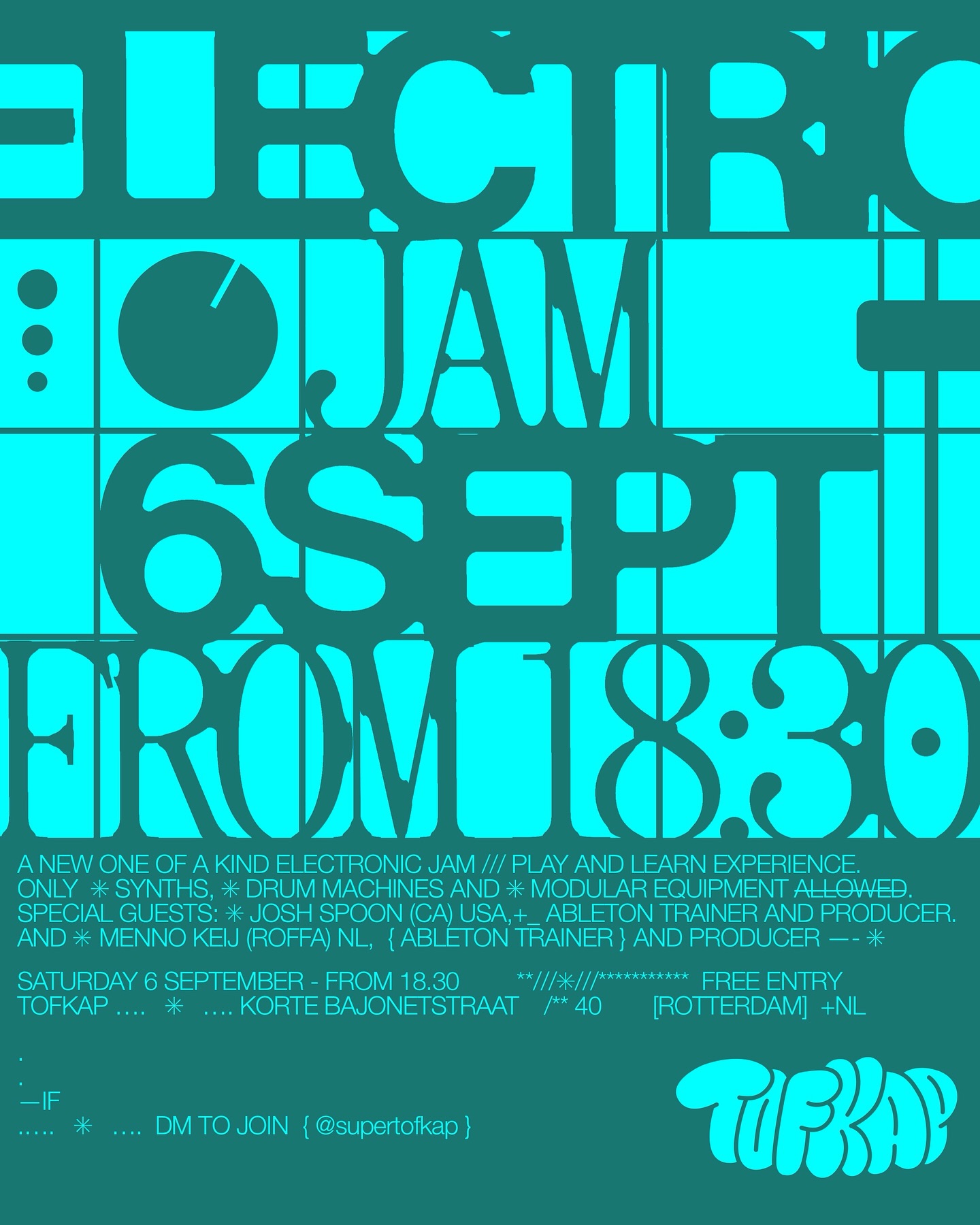 Electro Jam at TOFKAP poster