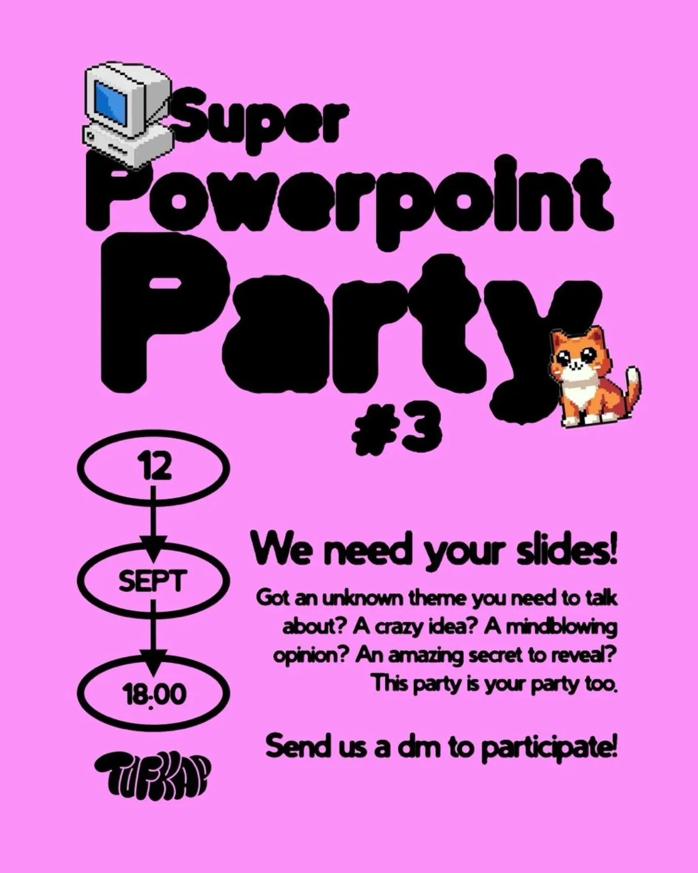 Super PowerPoint Party #3 poster · TOFKAP Rotterdam, 12 September