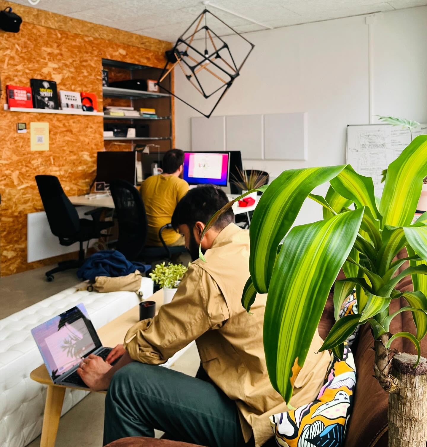 People working